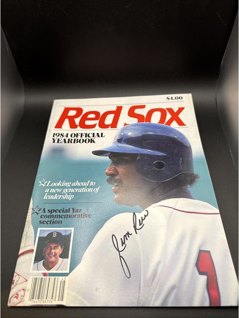 Boston Red Sox 1984 Official Yearbook- Jim Rice on Cover With Autograph